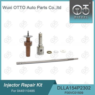 0445110485 Kit Perbaikan Injektor Kecepatan Tinggi Baja Termasuk Nozzle DLLA154P2302 Dan Katup F00VC01509