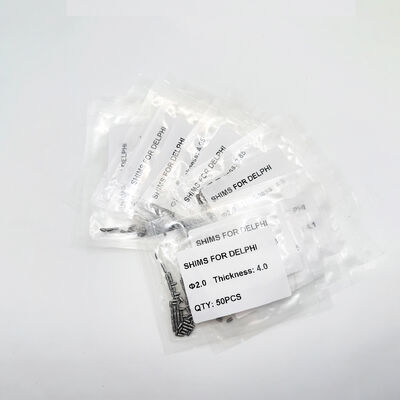 Kit Penyetelan Shim Injektor Common Rail Diameter 2.0mm Washer Shim Perbaikan 3.80-4.30(0.05mm) 50pcs/Tas Suku Cadang Perbaikan Injektor Diesel